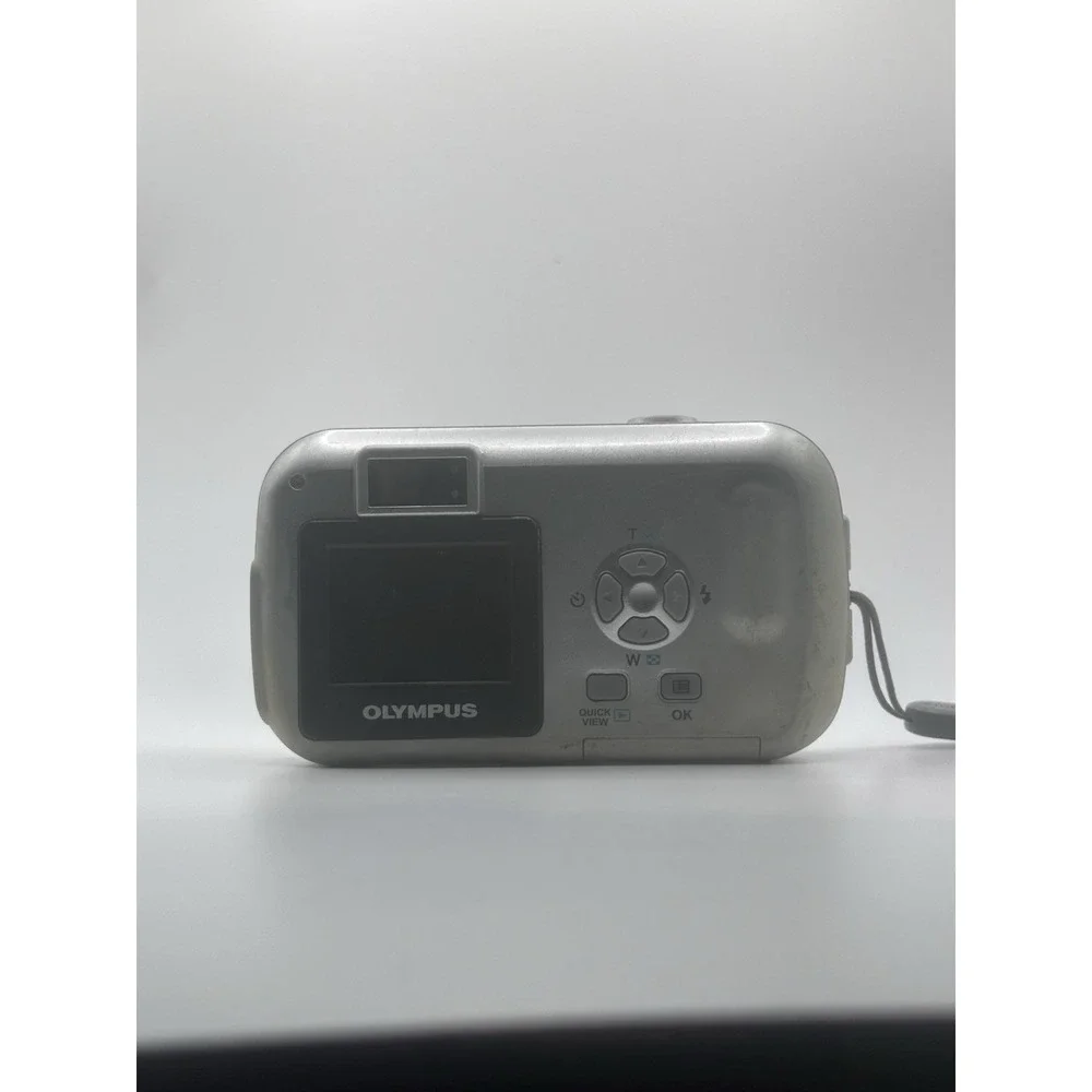 Olympus D-395 Camedia 3.2MP Digital Camera Silver Untested For Parts Repair